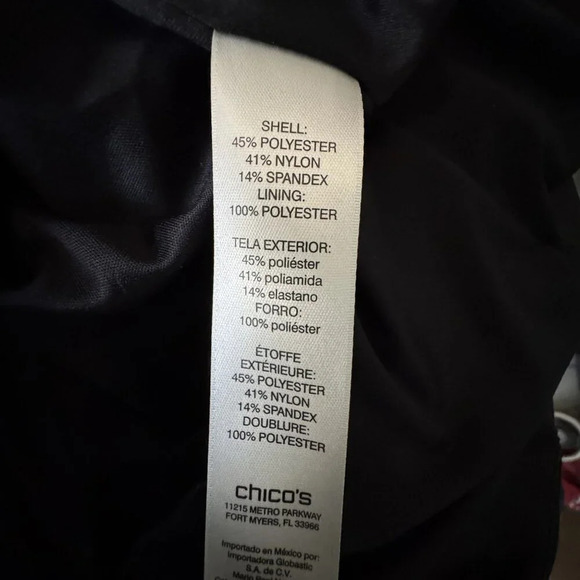 Chico's Size 3 blue Velvet burnout high neck sleeveless dress Chico's size XL - Picture 7 of 9